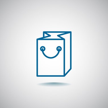 Kağıt alışveriş çantası simgesi