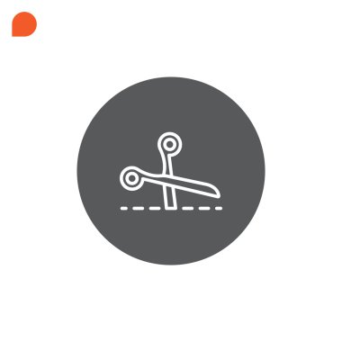 Makas simgesi, illüstrasyon 