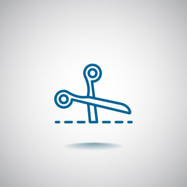 Makas simgesi, illüstrasyon 