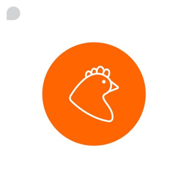 Tasarım tavuk simgesinin