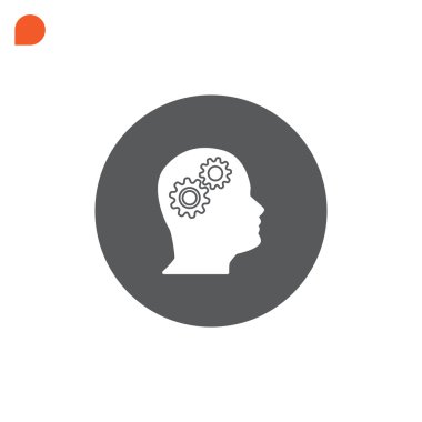 kafa dişli, düşünme simgesi ile