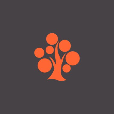 ağaç simgesiyle, illüstrasyon