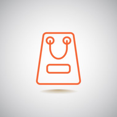 Kağıt paket çanta simgesi