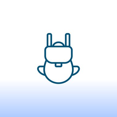 turist çantası, sırt çantası simgesini