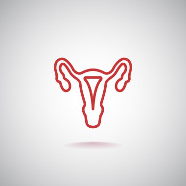 Kadın hastalıkları simgesi, illüstrasyon 