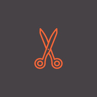 Makas simgesi, illüstrasyon 