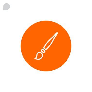 Sanatçı, boya fırça simgesini 