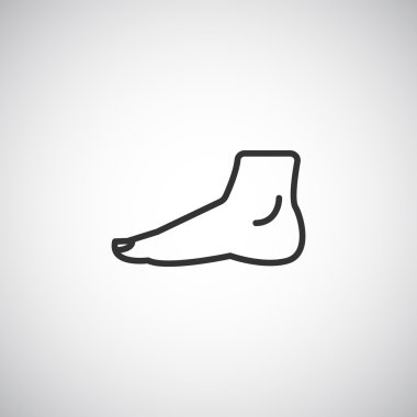 İnsan ayağı simgesi, illüstrasyon 