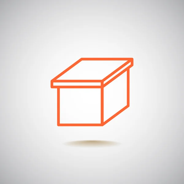 Icona della scatola di cartone — Vettoriale Stock