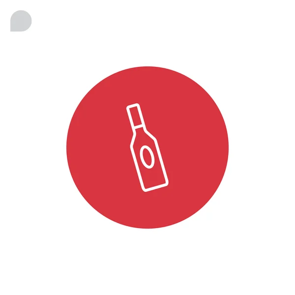 Skleněná láhev pro tekuté ikony — Stockový vektor