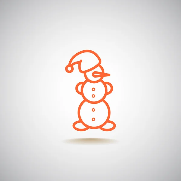 Design of Snowman Icon — Stock Vector