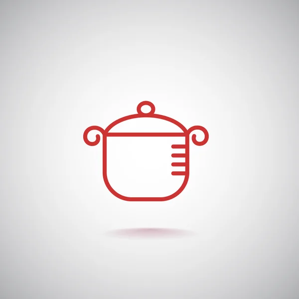 Keuken saus Pan pictogram — Stockvector