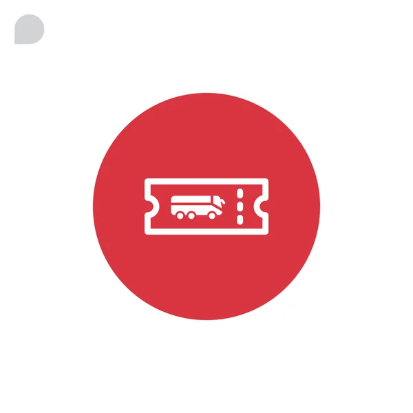 Buss biljett ikonen — Stock vektor