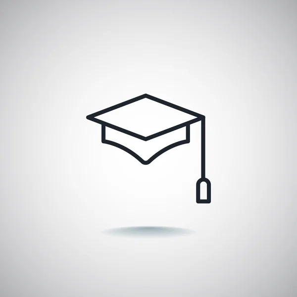 Icono de tapa académica cuadrada — Vector de stock