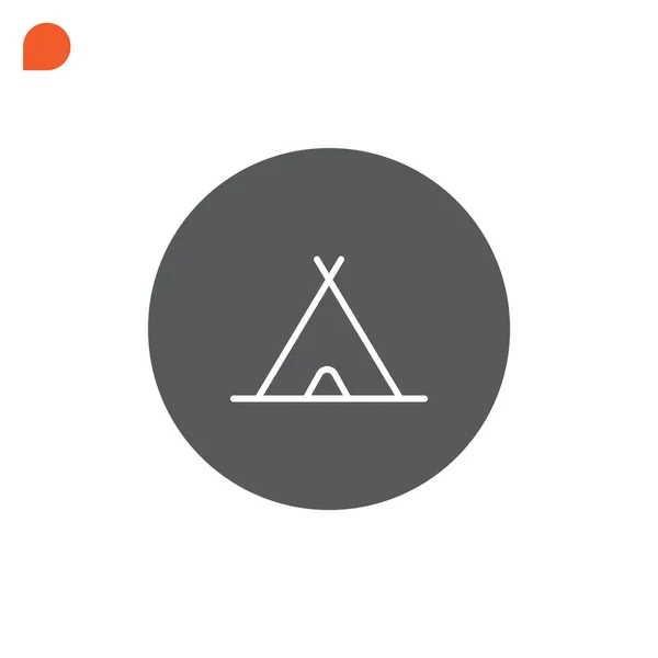 Campingtält ikon — Stock vektor