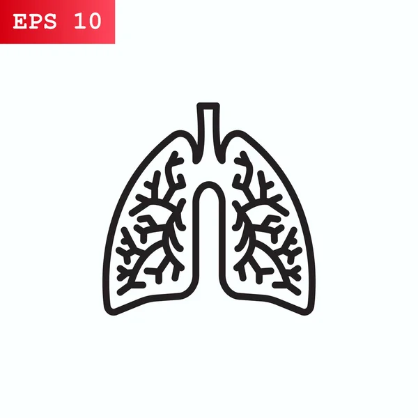 Icono de pulmones humanos — Vector de stock