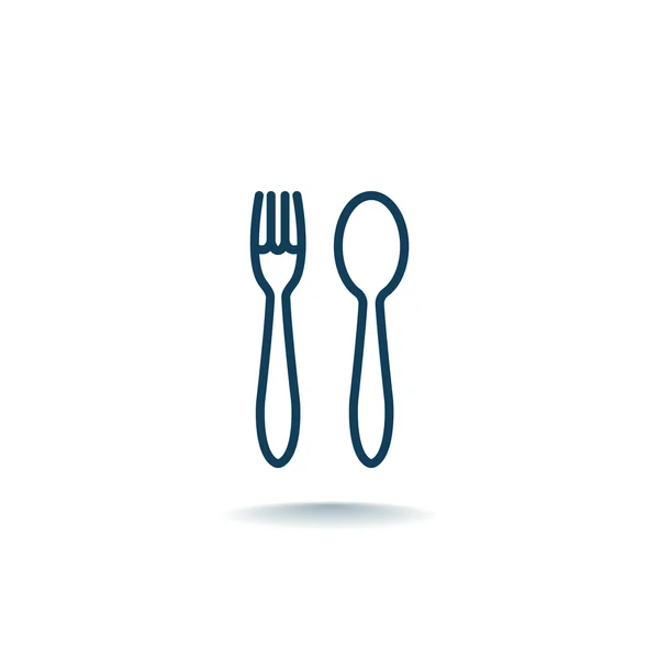 Fork and spoon Icon — Stock Vector