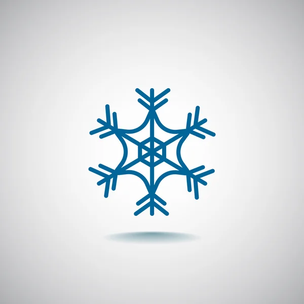 Diseño del icono del copo de nieve — Vector de stock