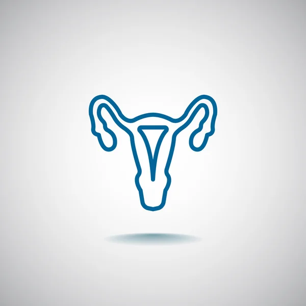 Icona di ginecologia, illustrazione — Vettoriale Stock