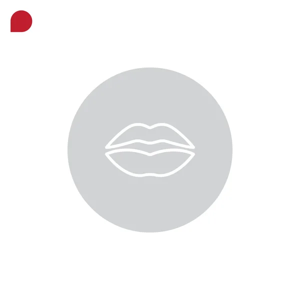 Icono de labios humanos — Vector de stock