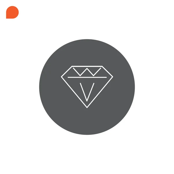 Diamond Icon, illustration — Stock Vector