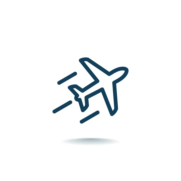 Flugzeug-Symbol, Illustration — Stockvektor