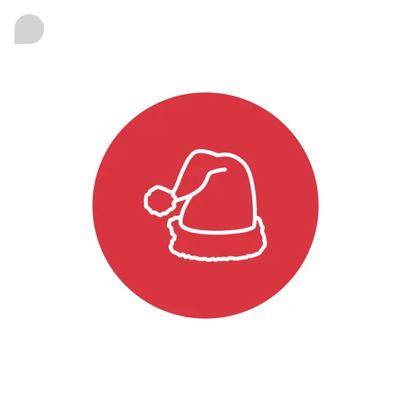 Ícone de chapéu de Santa — Vetor de Stock