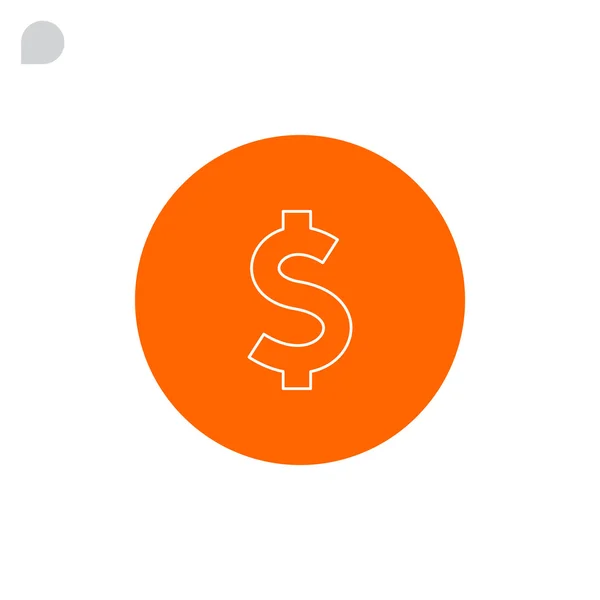 Dólar signo icono — Vector de stock