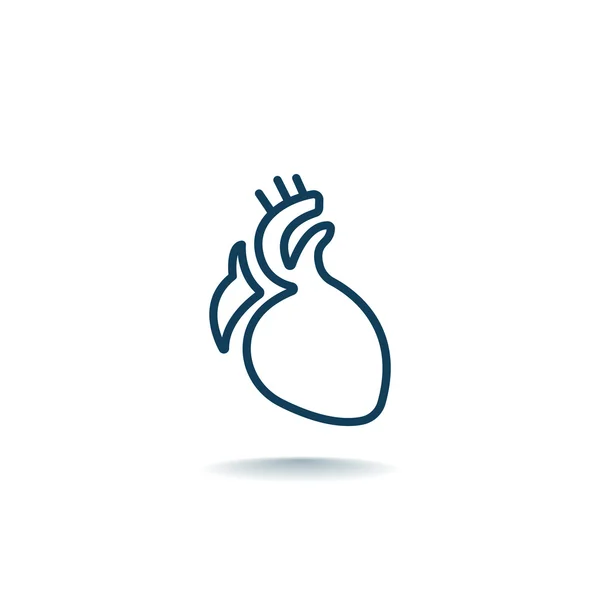 Ikona srdce varhany — Stockový vektor