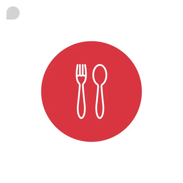 Fork and spoon Icon — Stock Vector