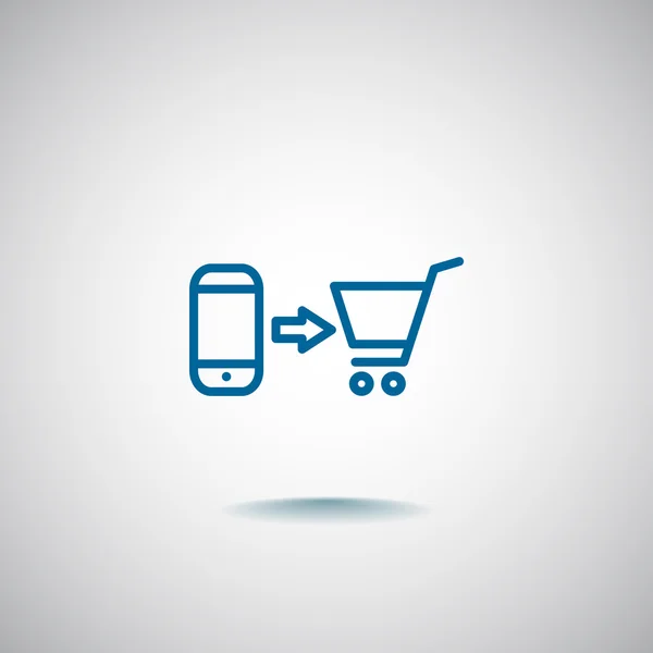 Icono de marketing móvil — Vector de stock