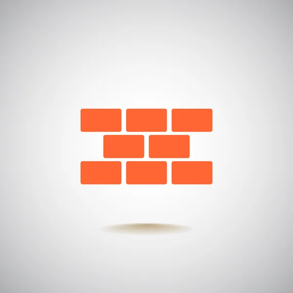 Briques, icône de mur de briques — Image vectorielle