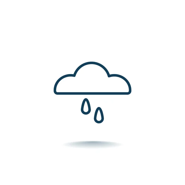 Wolk regen pictogram — Stockvector