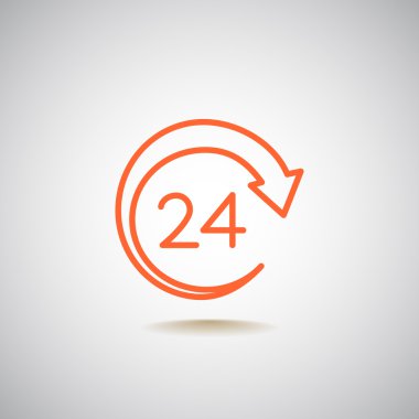 24 saat servis simgesi