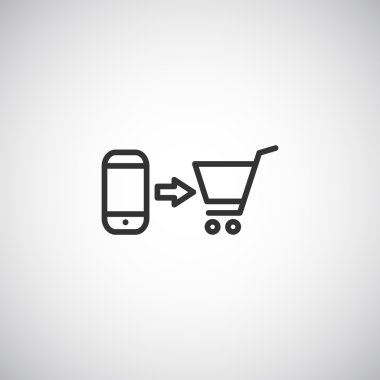 çevrimiçi alışveriş simgesi. 