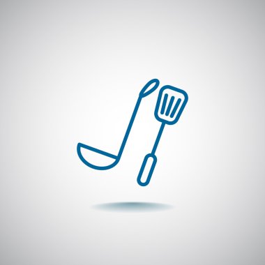 Kepçe ve spatula simgesi