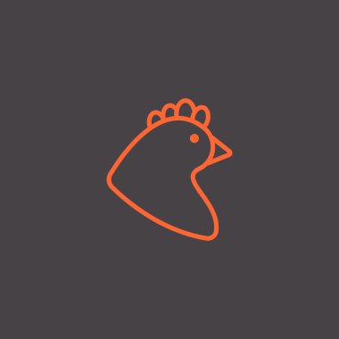 Tasarım tavuk simgesinin