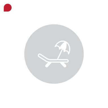 plaj sandalye ve şemsiye simgesi