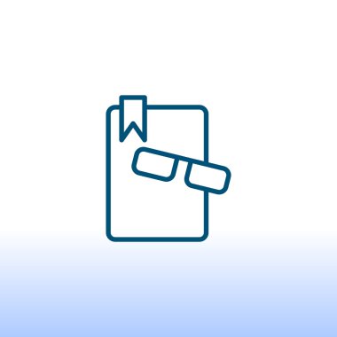 kitap ve gözlük simgesi