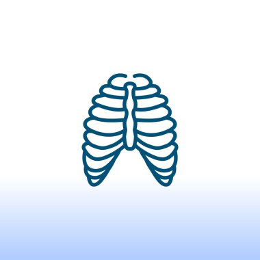 İnsan Toraks iskelet simgesi 