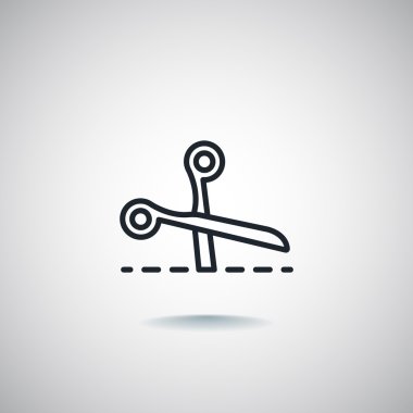 Makas simgesi, illüstrasyon 