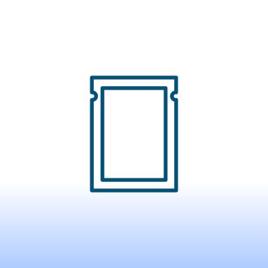 Polietilen torba simgesi. 