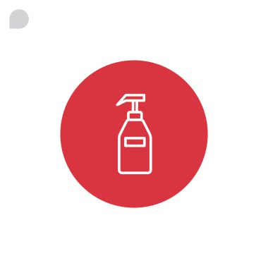 Jel, köpük veya sıvı sabun şişe simgesi