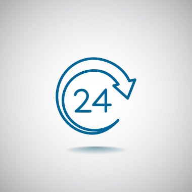 24 saat servis simgesi