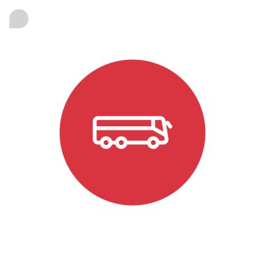 otobüs simgesi, illüstrasyon 