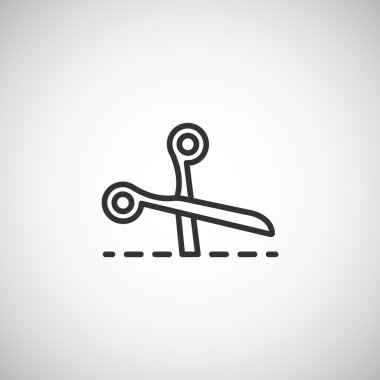 Makas simgesi, illüstrasyon 