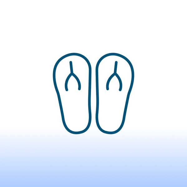 Zapatillas de playa icono — Vector de stock