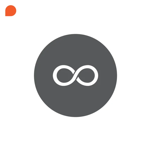 Infinity icoon, illustratie — Stockvector