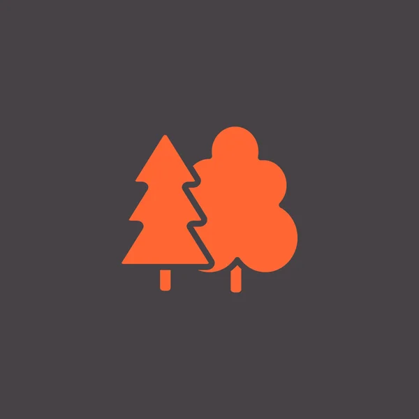 Floresta, árvores, ícone da natureza —  Vetores de Stock