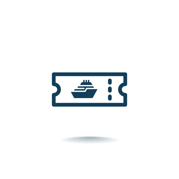 Icono del billete de crucero — Vector de stock